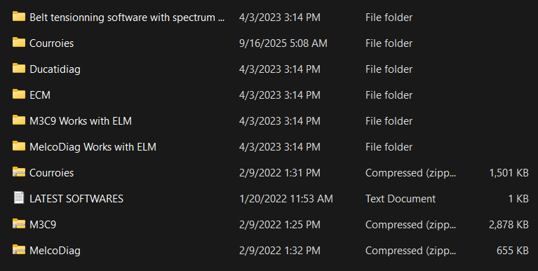 These are the software that I have access too